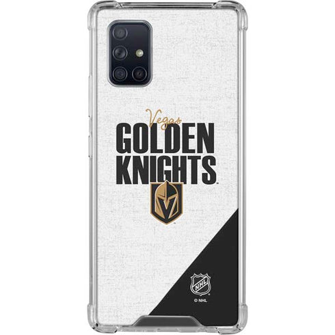 NHL Vegas Golden Knights Script Galaxy A71 5G Clear Case