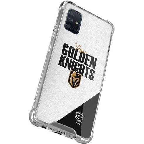 NHL Vegas Golden Knights Script Galaxy A71 5G Clear Case