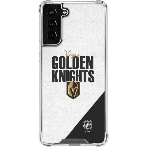 NHL Vegas Golden Knights Script Galaxy S21 FE Clear Case