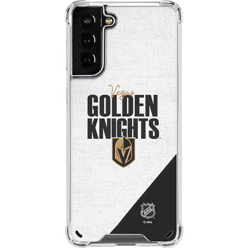 NHL Vegas Golden Knights Script Galaxy S21 Plus 5G Clear Case
