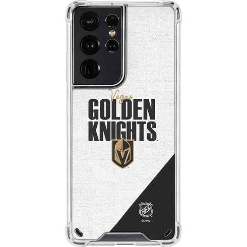 NHL Vegas Golden Knights Script Galaxy S21 Ultra 5G Clear Case