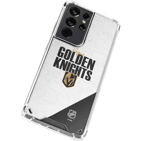 NHL Vegas Golden Knights Script Galaxy S21 Ultra 5G Clear Case