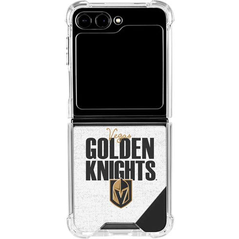 NHL Vegas Golden Knights Script Galaxy Z Flip5 5G Clear Case