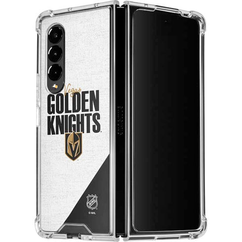 NHL Vegas Golden Knights Script Galaxy Z Fold4 5G Clear Case