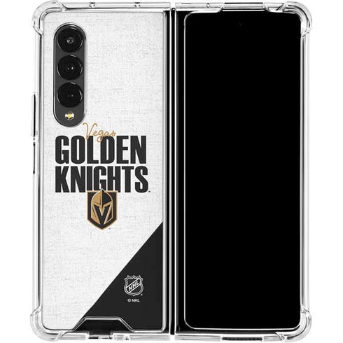 NHL Vegas Golden Knights Script Galaxy Z Fold4 5G Clear Case