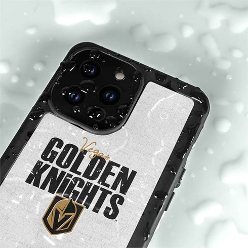 NHL Vegas Golden Knights Script iPhone 14 Pro Max Waterproof Case