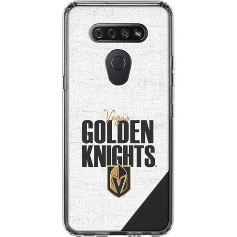 NHL Vegas Golden Knights Script LG K51/Q51 Clear Case