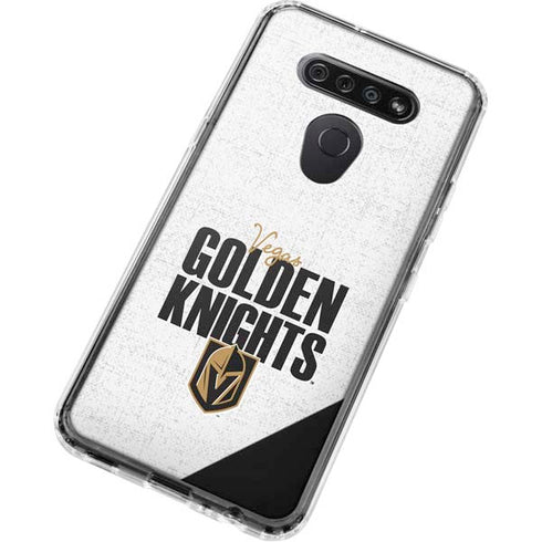 NHL Vegas Golden Knights Script LG K51/Q51 Clear Case