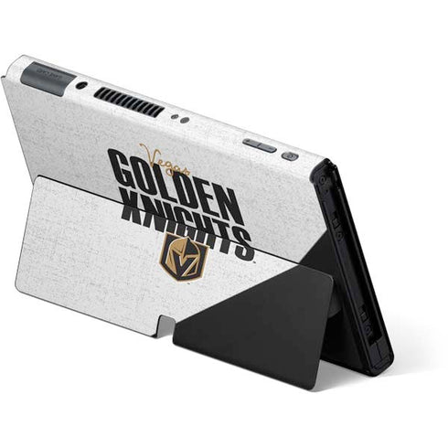 NHL Vegas Golden Knights Script Nintendo Switch OLED (2021) Skin
