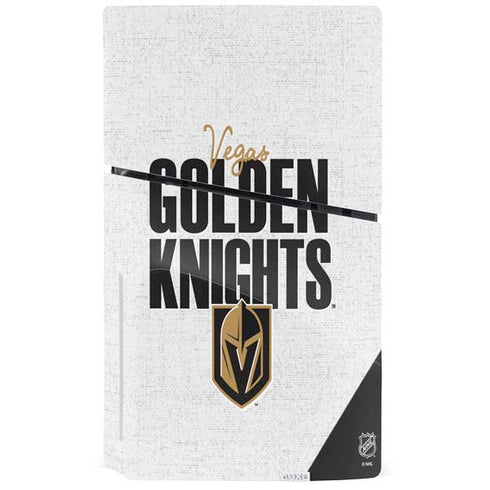 NHL Vegas Golden Knights Script PS5 Slim Disk Console Skin