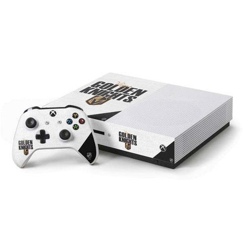 NHL Vegas Golden Knights Script Xbox One S Console and Controller Bundle Skin