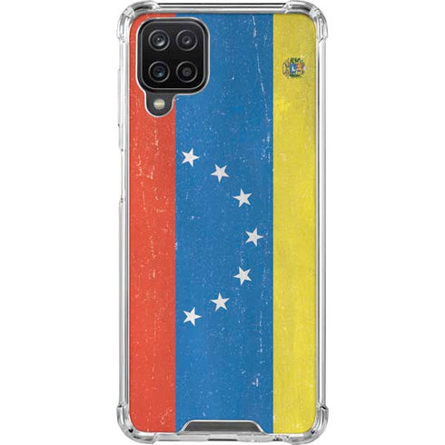 Venezuela Flag Distressed Galaxy A12 Clear Case