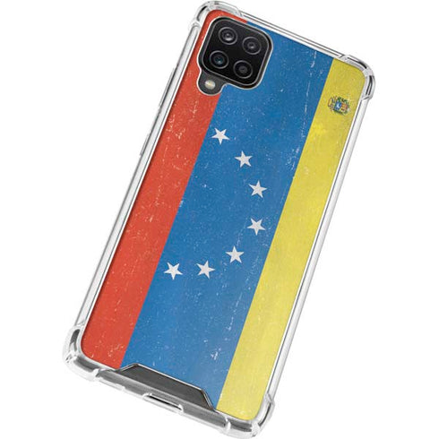 Venezuela Flag Distressed Galaxy A12 Clear Case