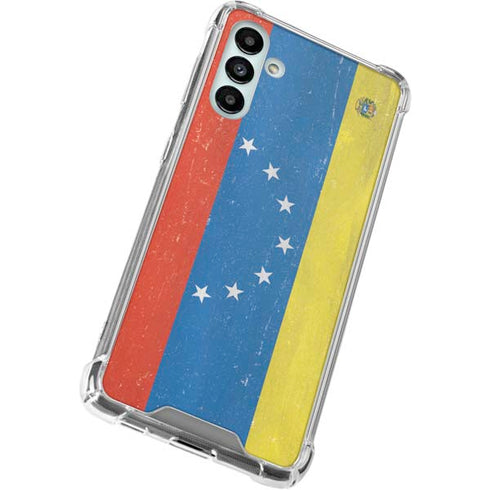 Venezuela Flag Distressed Galaxy A13 5G Clear Case