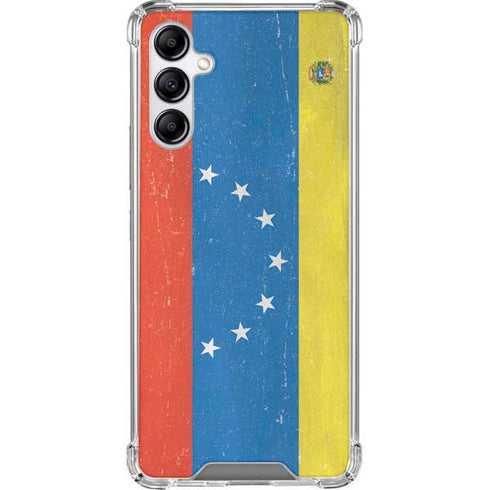 Venezuela Flag Distressed Galaxy A14 5G Clear Case
