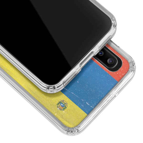 Venezuela Flag Distressed Galaxy A30 Clear Case