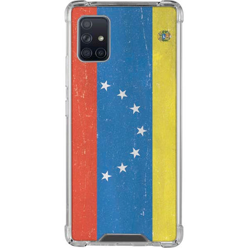 Venezuela Flag Distressed Galaxy A51 5G Clear Case