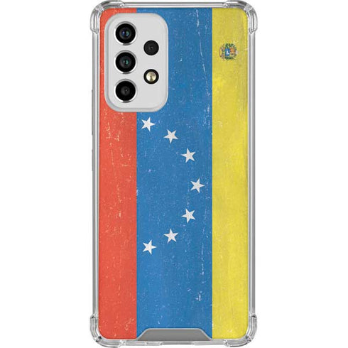 Venezuela Flag Distressed Galaxy A53 5G Clear Case