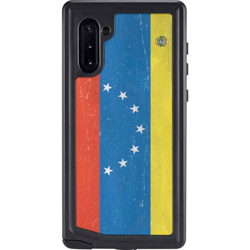 Venezuela Flag Distressed Galaxy Note 10 Waterproof Case