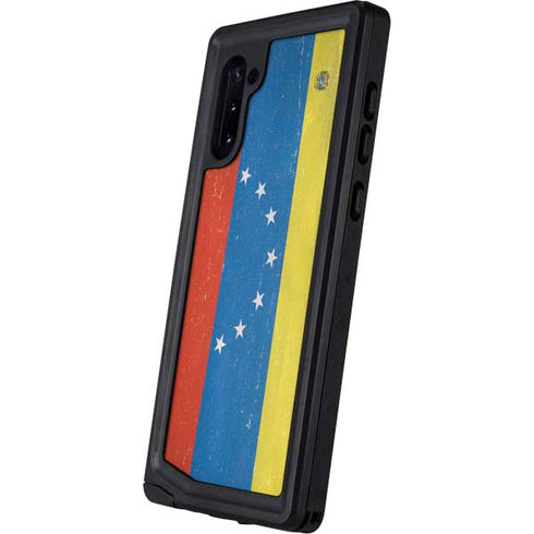 Venezuela Flag Distressed Galaxy Note 10 Waterproof Case