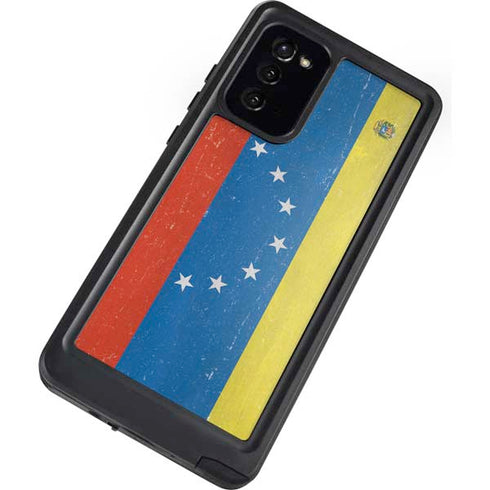 Venezuela Flag Distressed Galaxy Note20 5G Waterproof Case