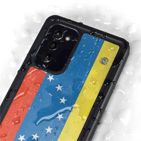 Venezuela Flag Distressed Galaxy Note20 5G Waterproof Case