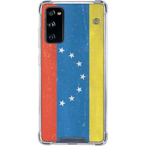 Venezuela Flag Distressed Galaxy S20 FE Clear Case