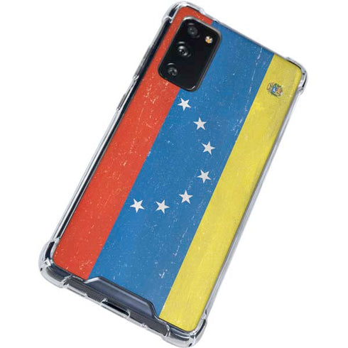 Venezuela Flag Distressed Galaxy S20 FE Clear Case