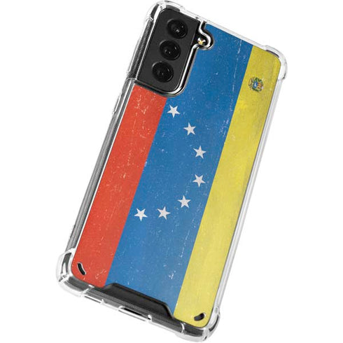 Venezuela Flag Distressed Galaxy S21 Plus 5G Clear Case