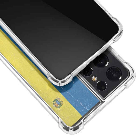 Venezuela Flag Distressed Galaxy S21 Ultra 5G Clear Case