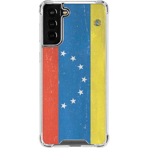 Venezuela Flag Distressed Galaxy S22 Plus Clear Case