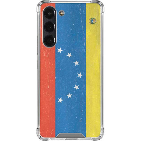 Venezuela Flag Distressed Galaxy S23 Plus Clear Case