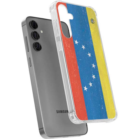 Venezuela Flag Distressed Galaxy S24 Plus Clear Case