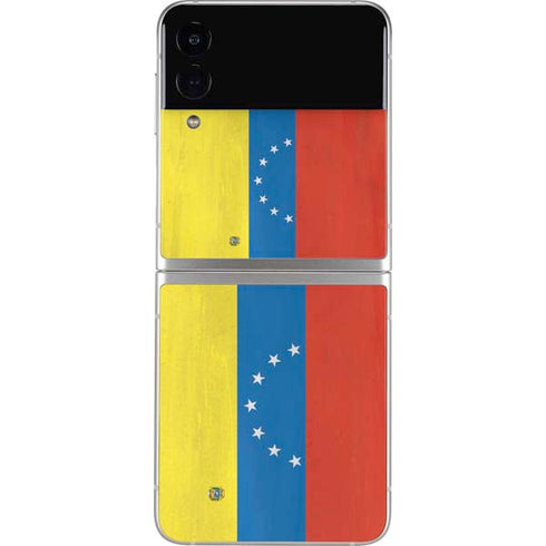 Venezuela Flag Distressed Galaxy Z Flip4 5G Skin