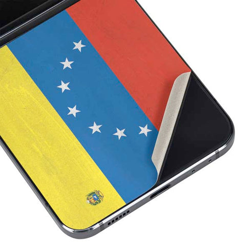 Venezuela Flag Distressed Galaxy Z Flip5 5G Skin