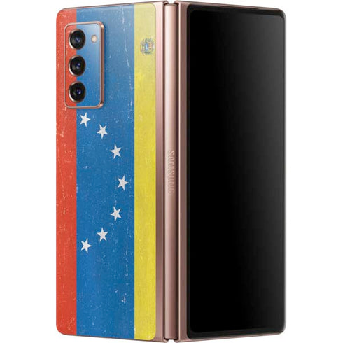 Venezuela Flag Distressed Galaxy Z Fold2 5G Skin