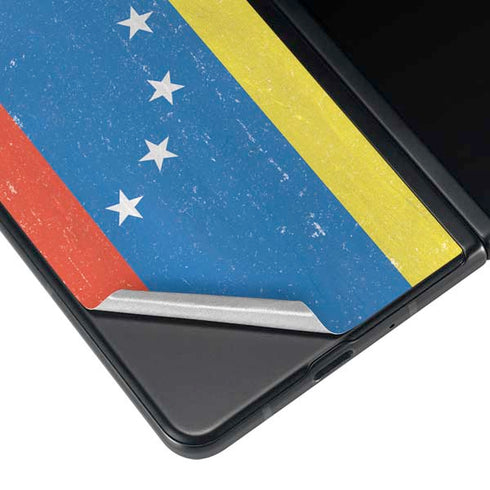 Venezuela Flag Distressed Galaxy Z Fold3 5G Skin