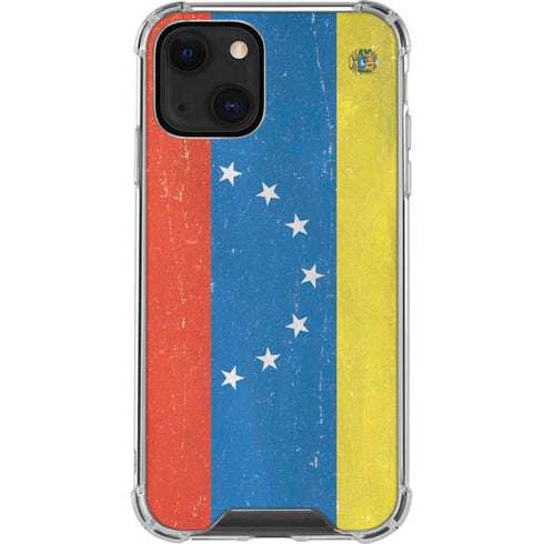 Venezuela Flag Distressed iPhone 14 Clear Case