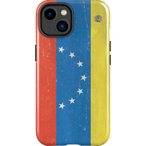 Venezuela Flag Distressed iPhone 14 Plus Impact Case