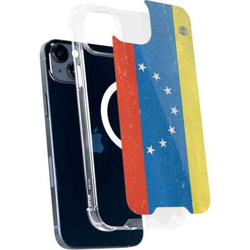 Venezuela Flag Distressed iPhone 15 Plus MagSafe Case