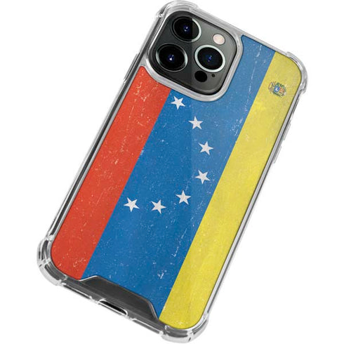 Venezuela Flag Distressed iPhone 15 Pro Clear Case