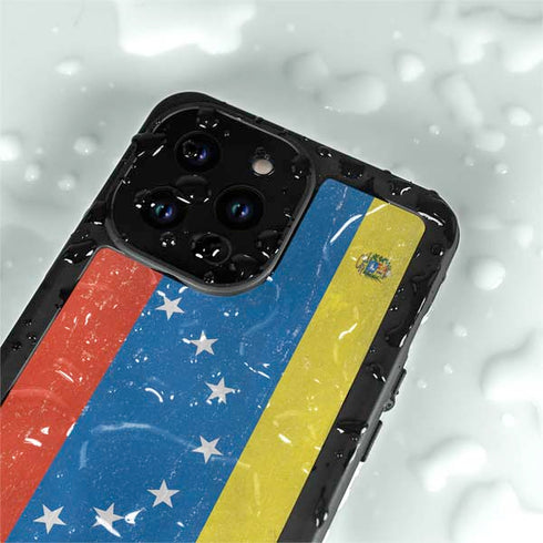 Venezuela Flag Distressed iPhone 14 Pro Waterproof Case