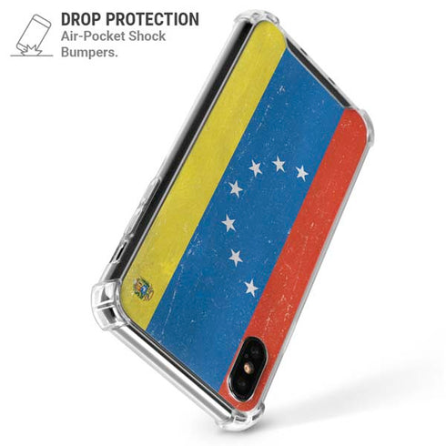 Venezuela Flag Distressed iPhone XS Max Clear Case