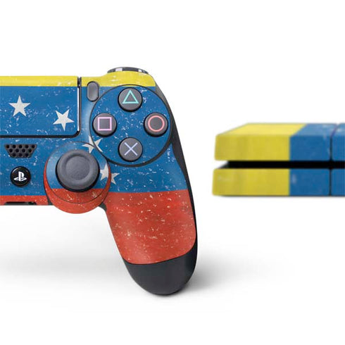 Venezuela Flag Distressed PS4 Console and Controller Bundle Skin