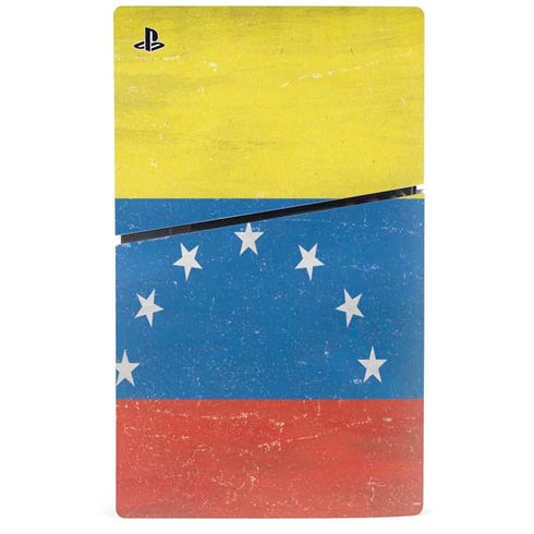 Venezuela Flag Distressed PS5 Slim Disk Bundle Skin