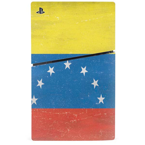 Venezuela Flag Distressed PS5 Slim Disk Console Skin