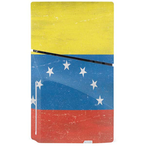 Venezuela Flag Distressed PS5 Slim Disk Console Skin