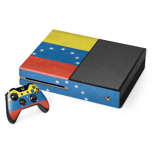 Venezuela Flag Distressed Xbox One Console and Controller Bundle Skin