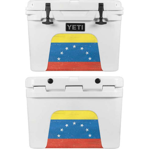 Venezuela Flag Distressed YETI Tundra 35 Hard Cooler Skin