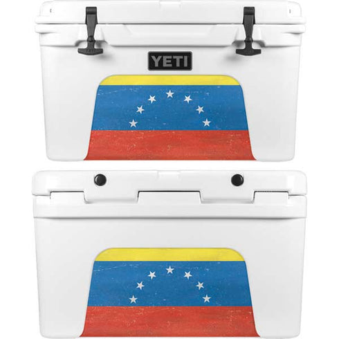 Venezuela Flag Distressed YETI Tundra 45 Hard Cooler Skin